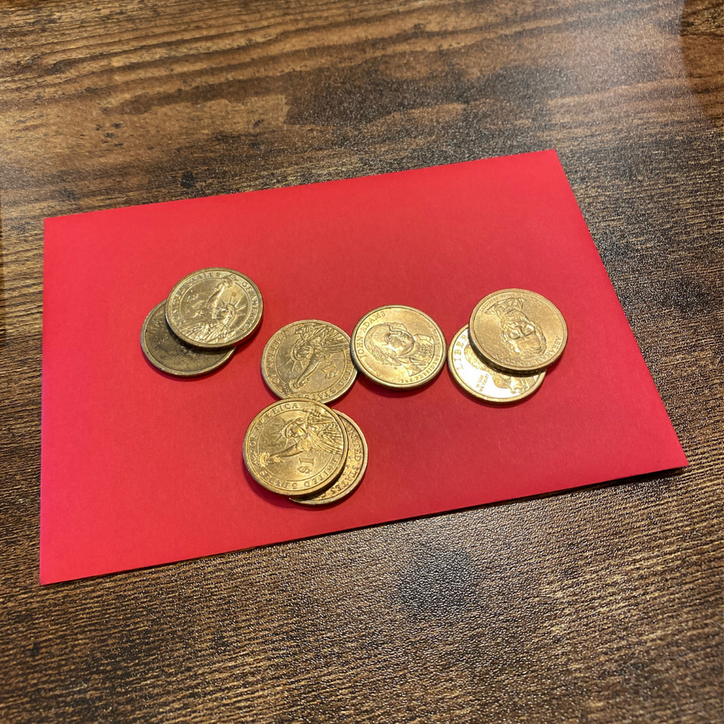 Feng Shui Winning-Chip Mirror - Red Digit Mirror For Wealth Luck Activation, 9.5x3.9x11.7cm