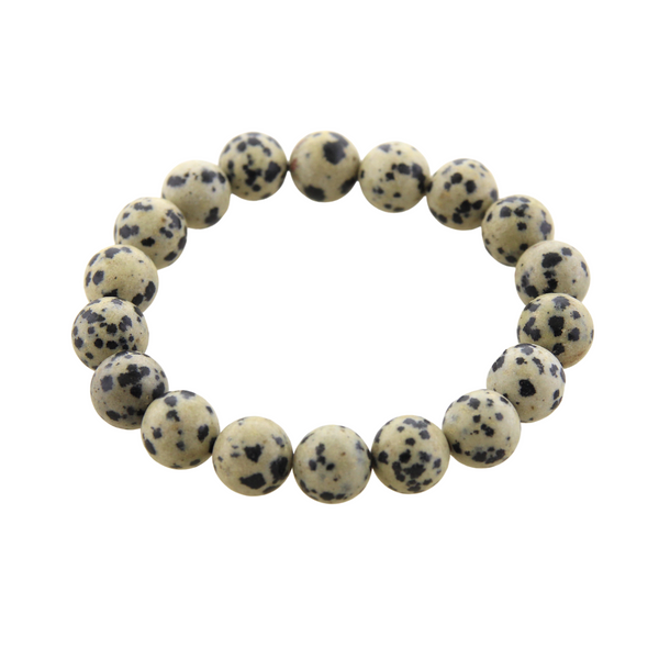 Stretch Bracelet - Dalmation Jasper