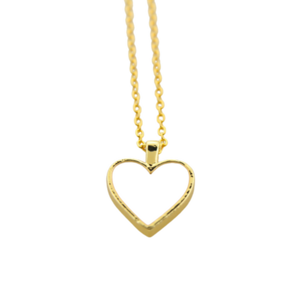 Enamel Heart Pendant -White