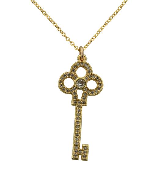 CZ  Key Necklace