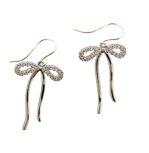 CZ Bow Earrings