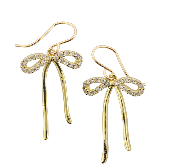 CZ Bow Earrings