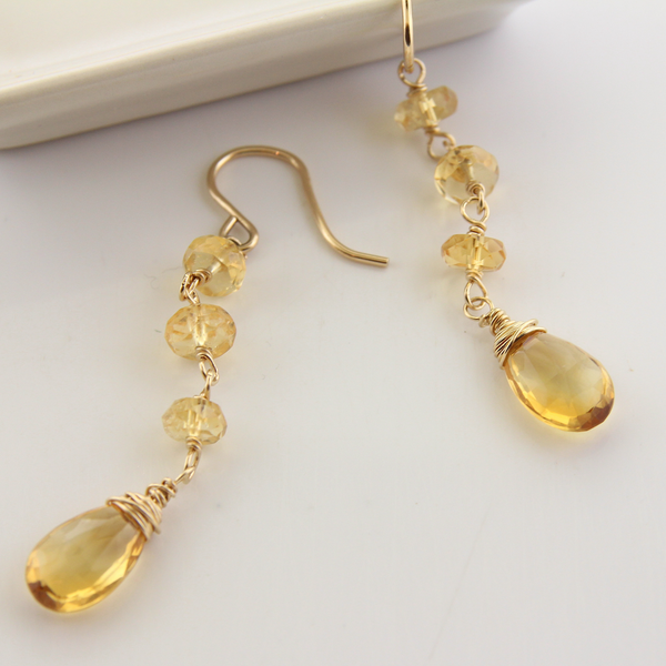 Joy & Prosperity Earrings - Citrine