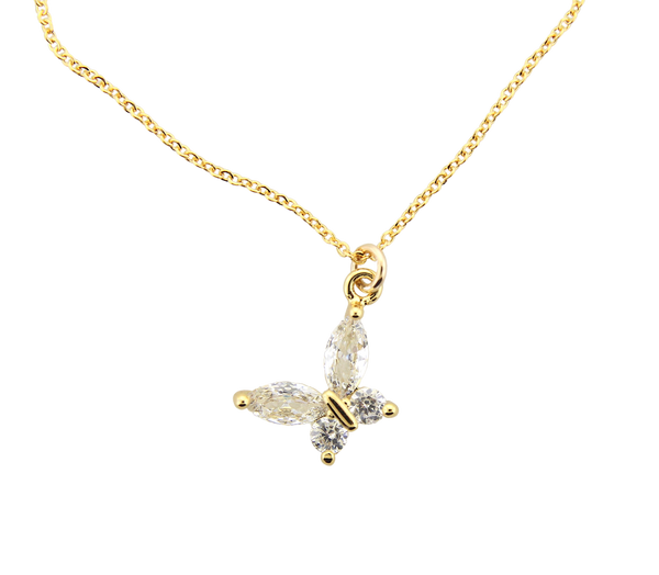 Marquee CZ Cut Butterfly Pendant