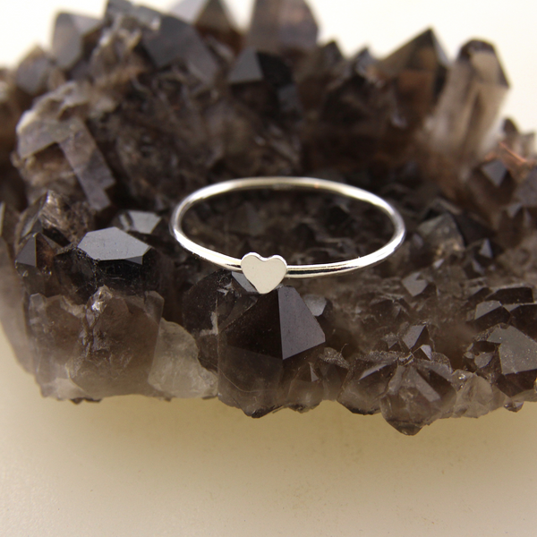 Tiny Heart Ring - Sterling Silver