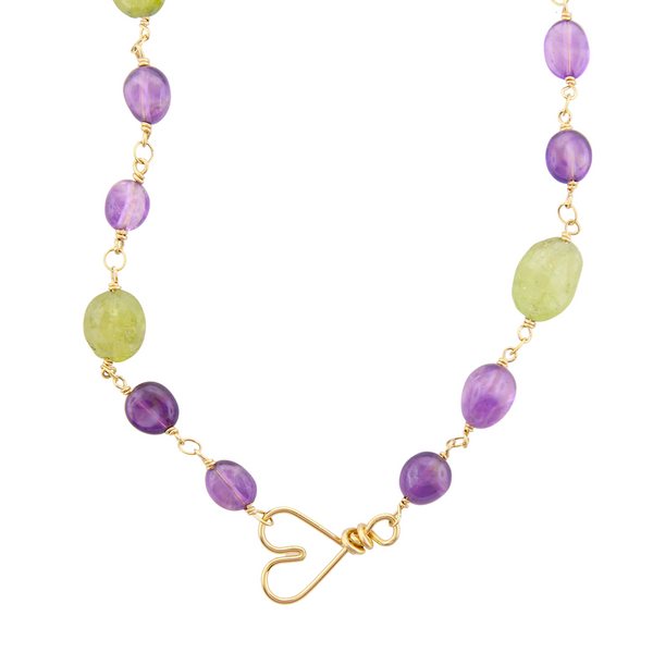 Fairytale Necklace - Amethyst & Green Garnet