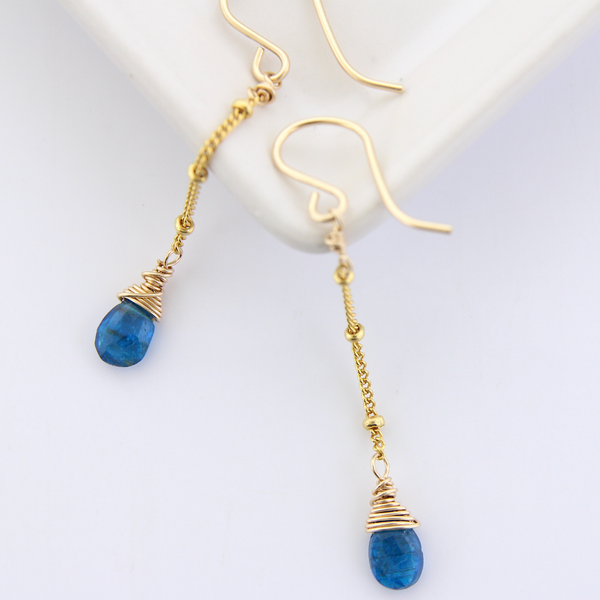 Gemstone Dangle Earrings - Apatite