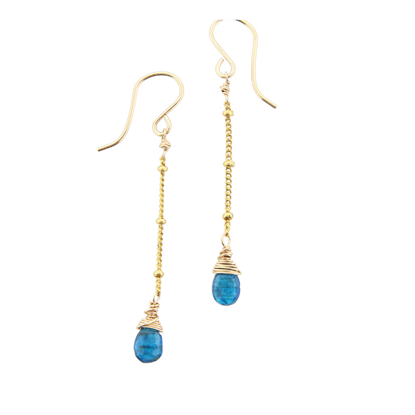 Gemstone Dangle Earrings - Apatite
