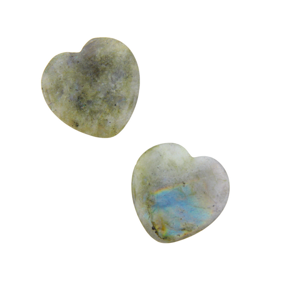 Heart Pocket Stones - Labradorite Medium
