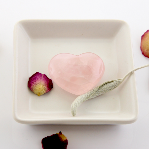 Heart Palm Stones - Rose Quartz