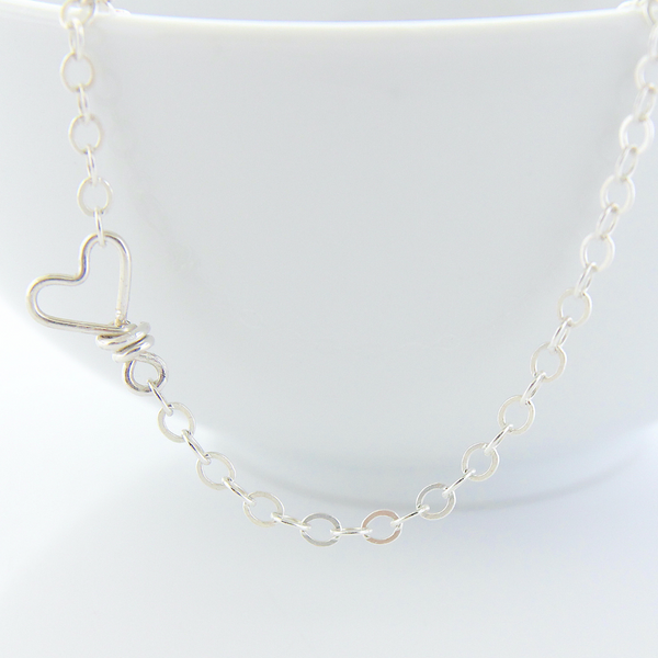 Sweet & Simple Heart Necklace - Sterling Silver