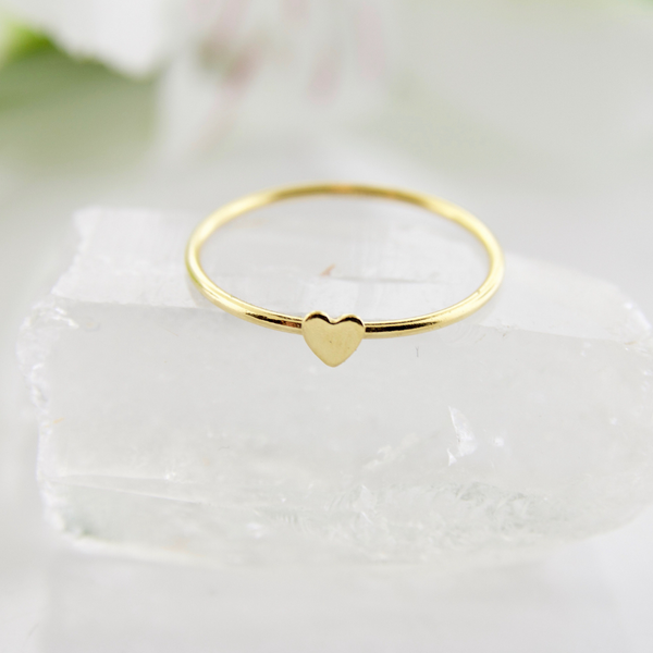 Tiny Heart Ring - 14K Gold Filled