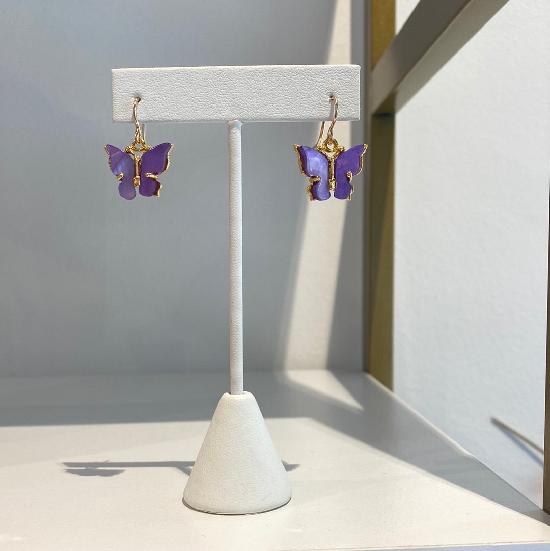 Butterfly Earrings - light Purple