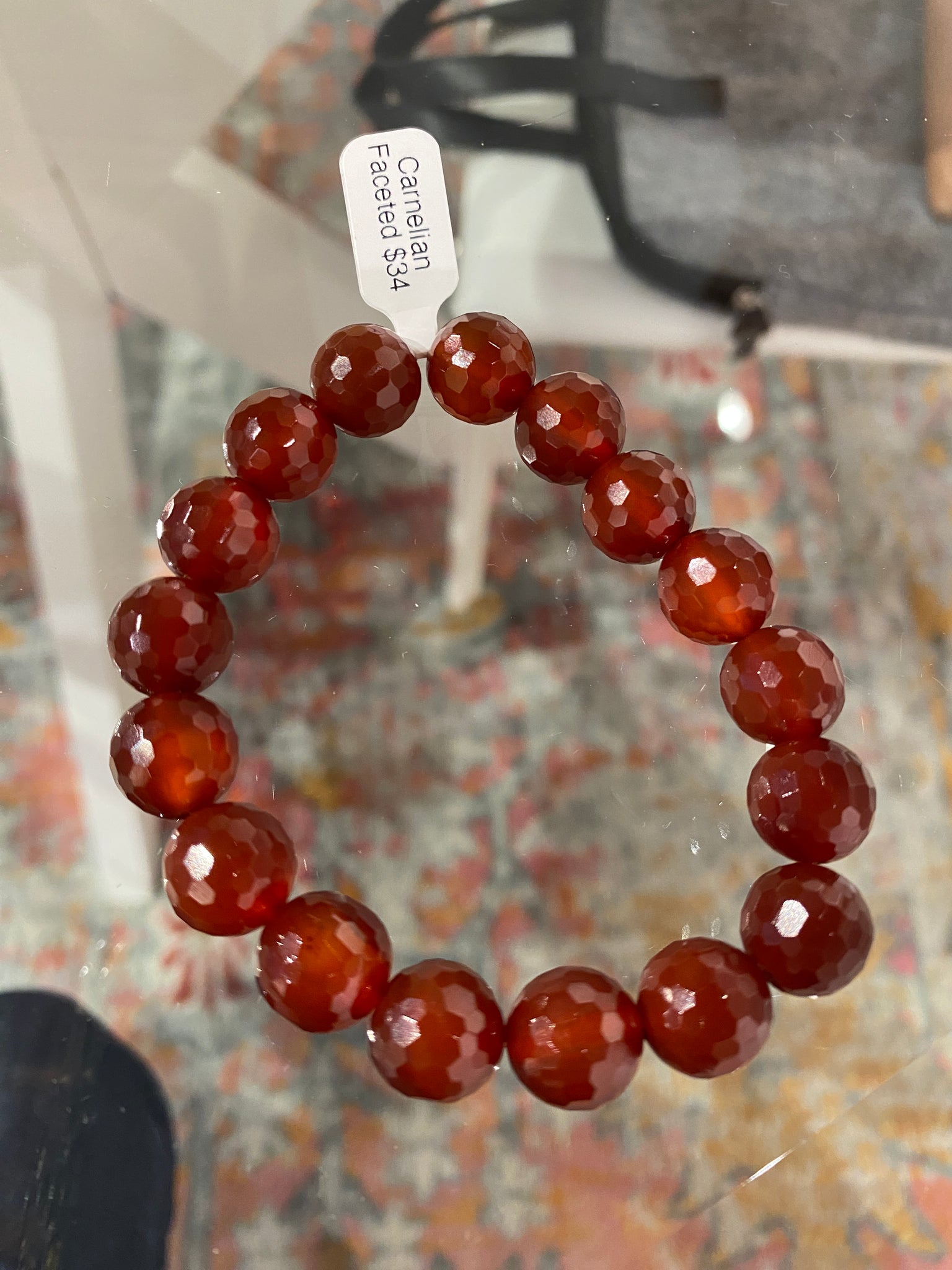 Stretch - Carnelian Faceted Stones