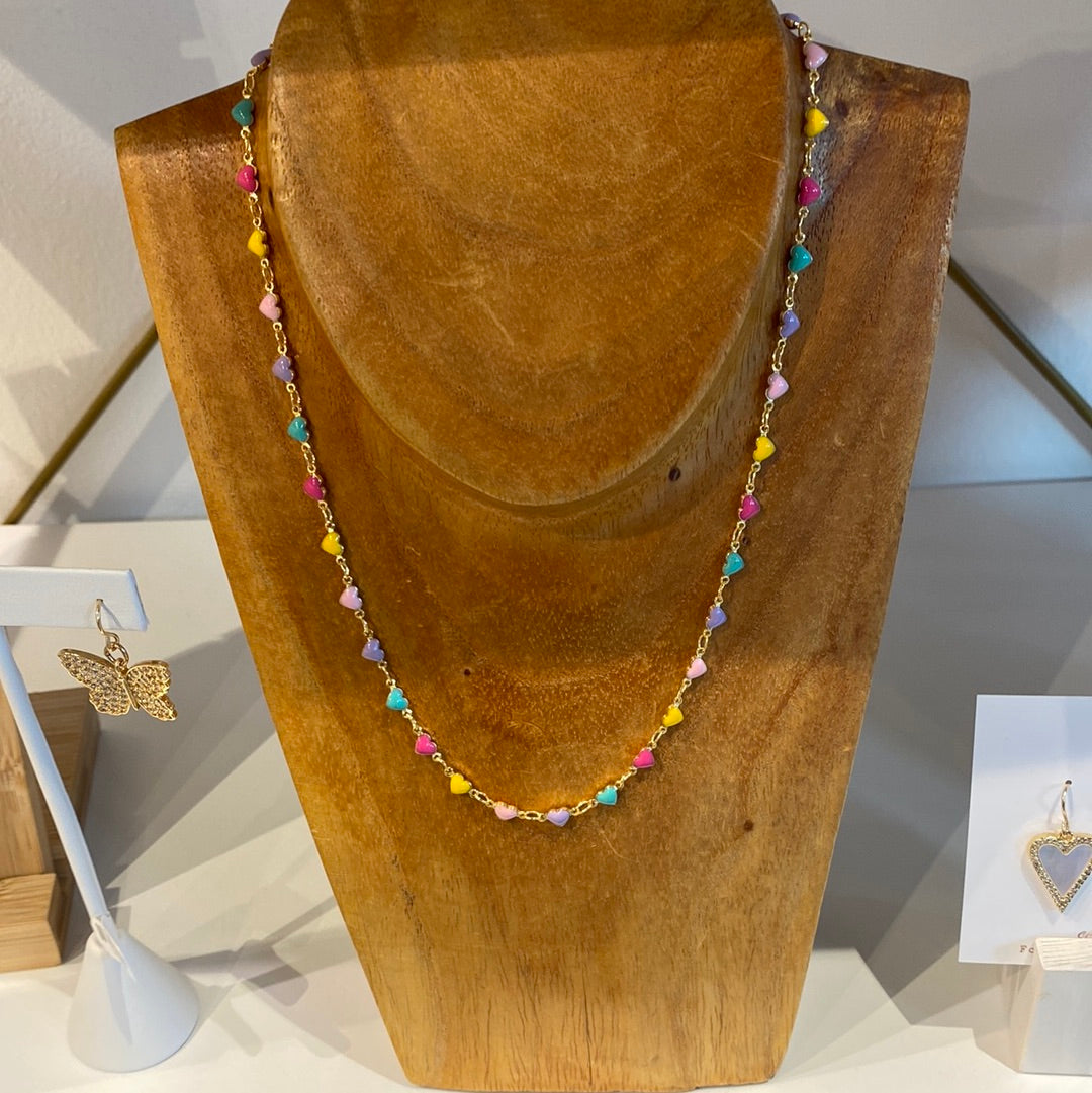 Enamel - Candy Hearts Necklace