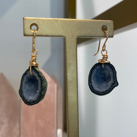 Geode Druzy Earrings - Large