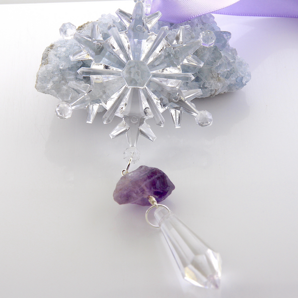 Snowflake Ornament - Acrylic & Gemstones