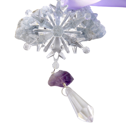 Snowflake Ornament - Acrylic & Gemstones