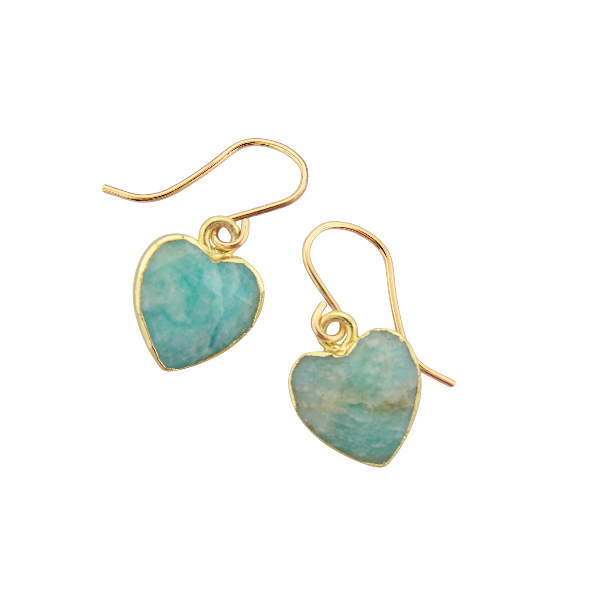 Gemstone Heart Earrings