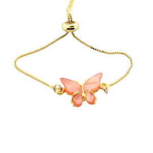 Butterfly Adjustable Bracelet - Blush Butterfly