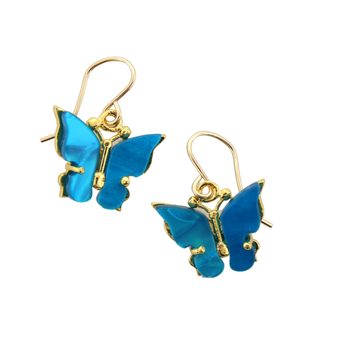 Butterfly Earrings  - Teal