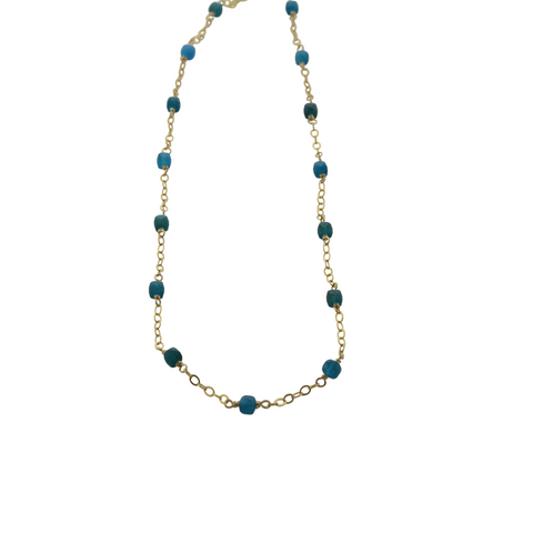 Capri - Apatite Beaded Chain Necklace
