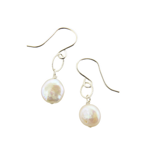 Dainty Drops - Coin Pearls on Sterling Silver