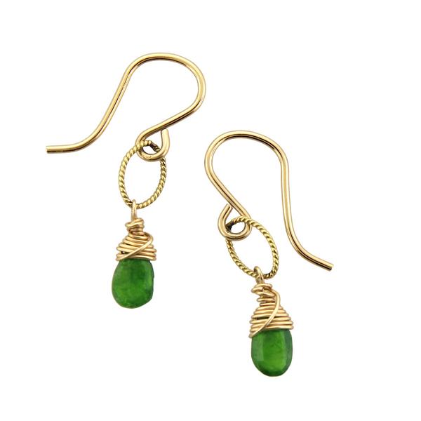 Dainty Drops - Green Garnet