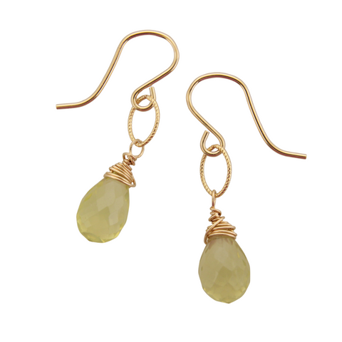 Dainty Drops -Lemon Quartz