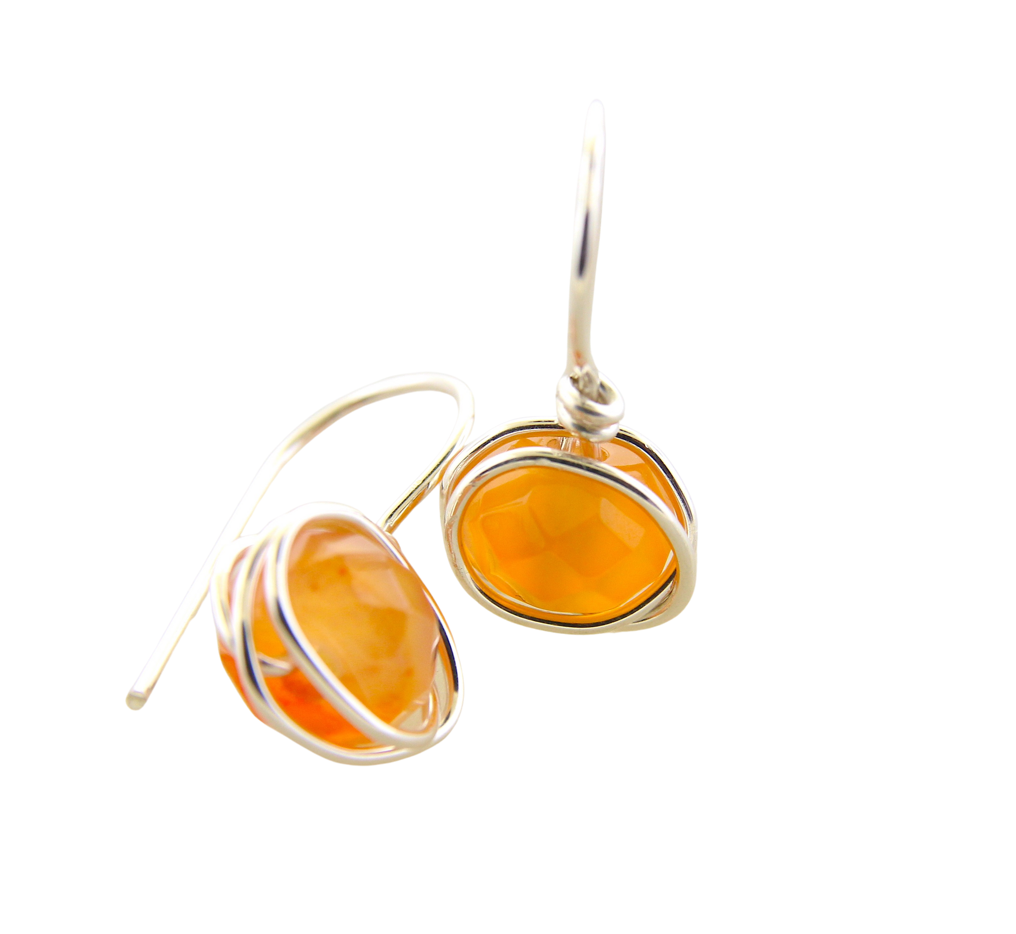 Enduring Earring - Carnelian Sterling Silver