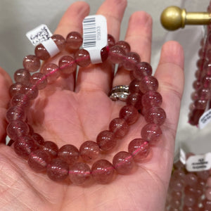 Stretch Bracelet - Strawberry Quartz