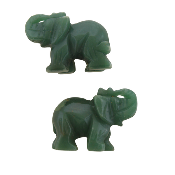 Carved Elephant- Green Aventurine