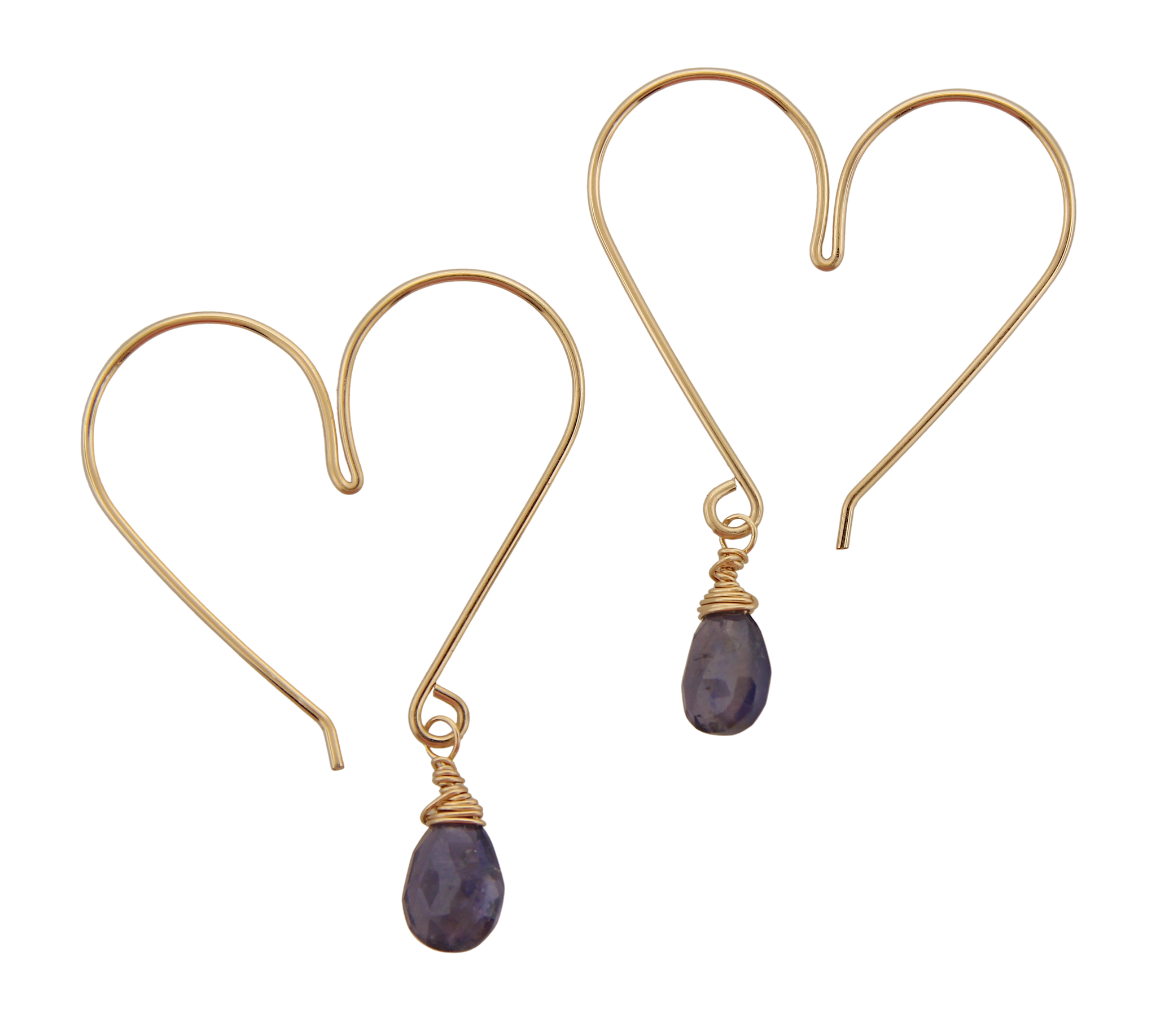 Heart Hoops Medium Iolite