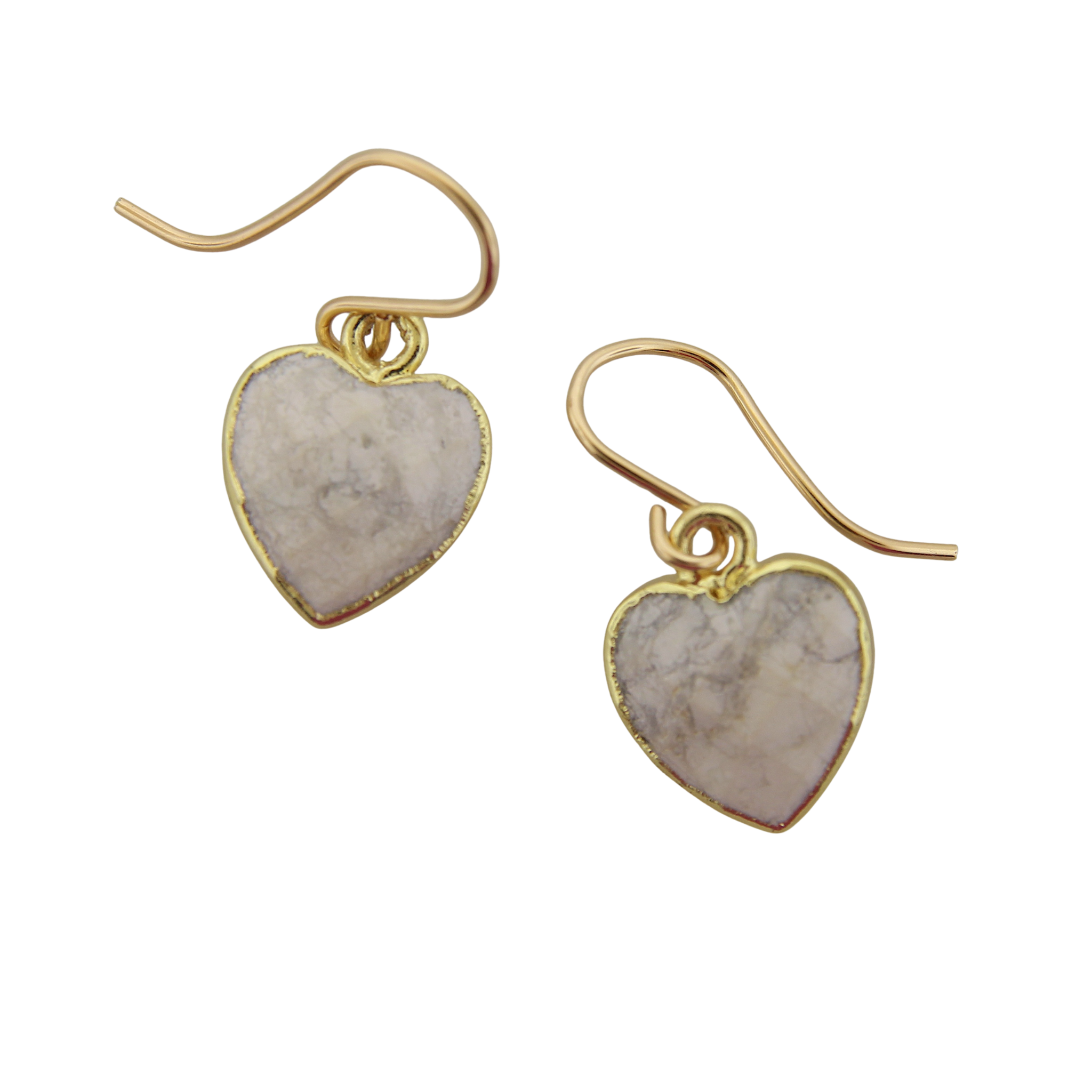 Gemstone Heart Earrings