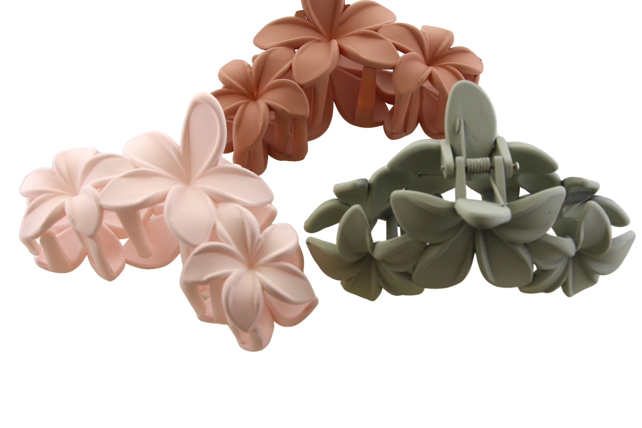 Hibiscus 3 Flower Hair Claw - Assorted Colors