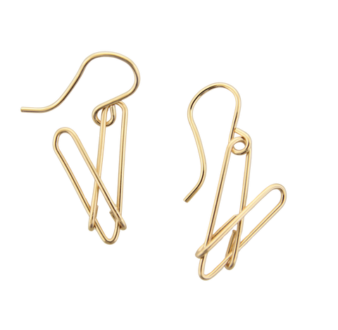 Modern Heart Earrings - SMALL -  14K Gold-filled
