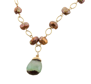 Lady Like - Bronze Pearls with Chrysoprase