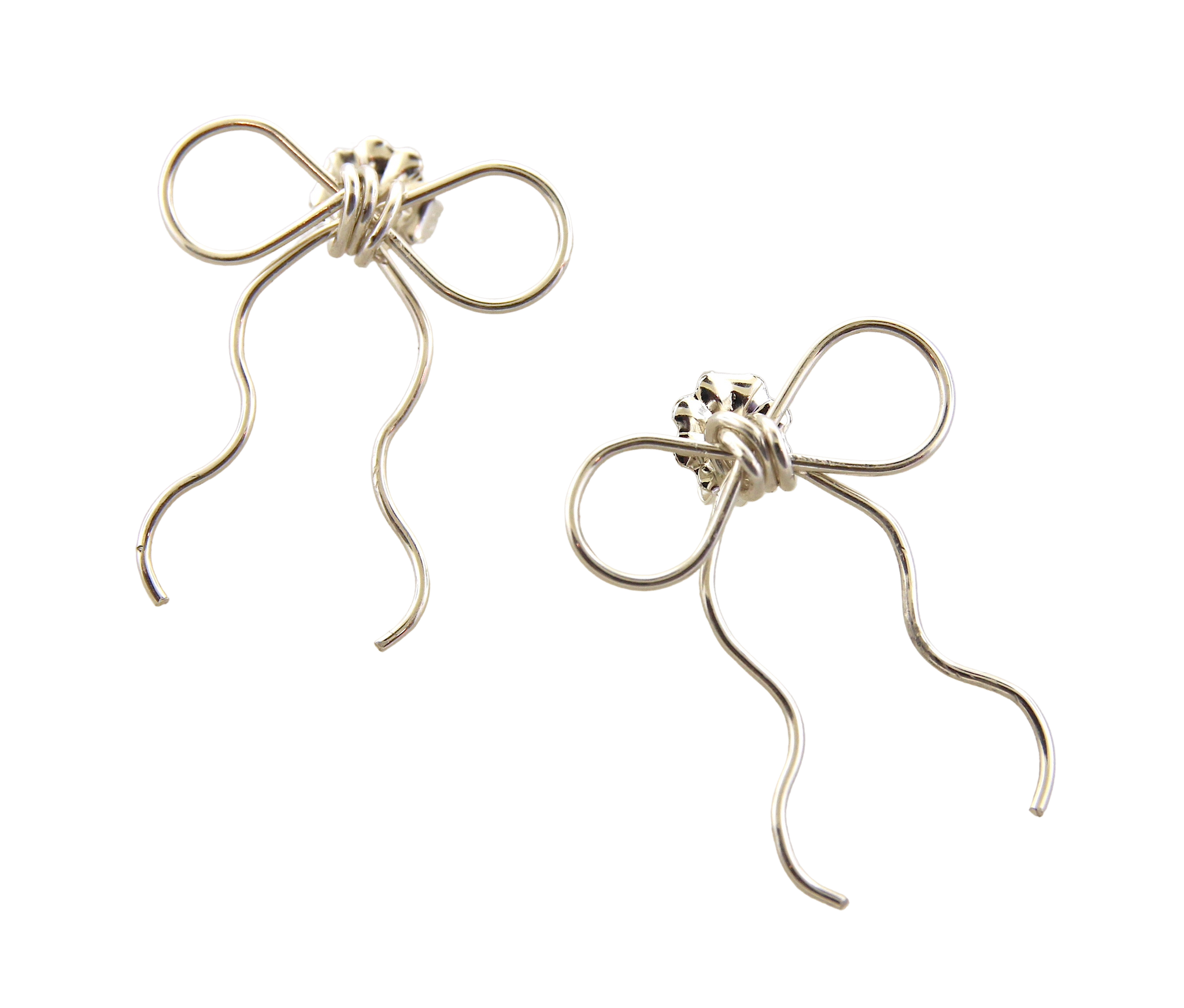 Bow Earring Sterling SIlver