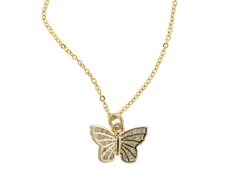 CZ Small Butterfly Necklace