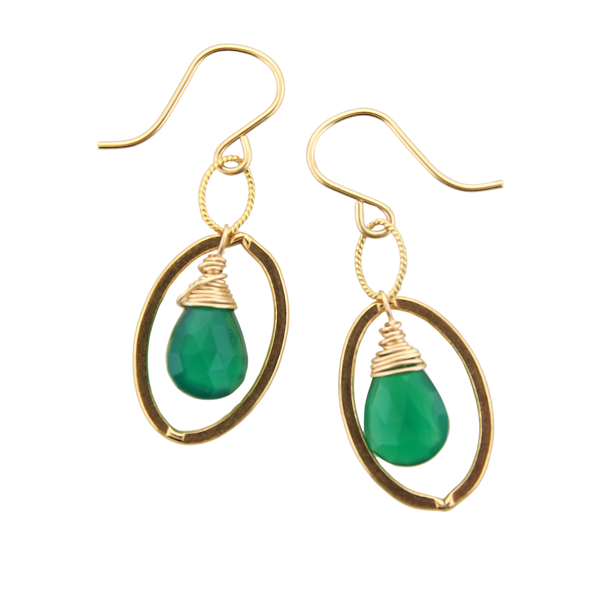 Diana Earring - Green Onyx