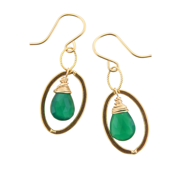 Diana Earring - Green Onyx