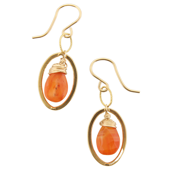 Diana Earring - Carnelian