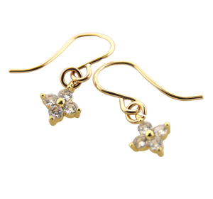 TIny CZ Flower Earring