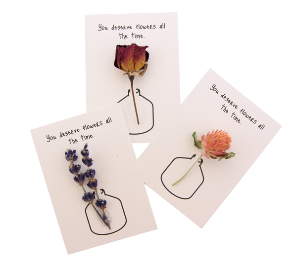 Real Dried Flower Card