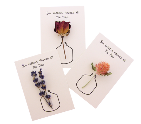 Real Dried Flower Card