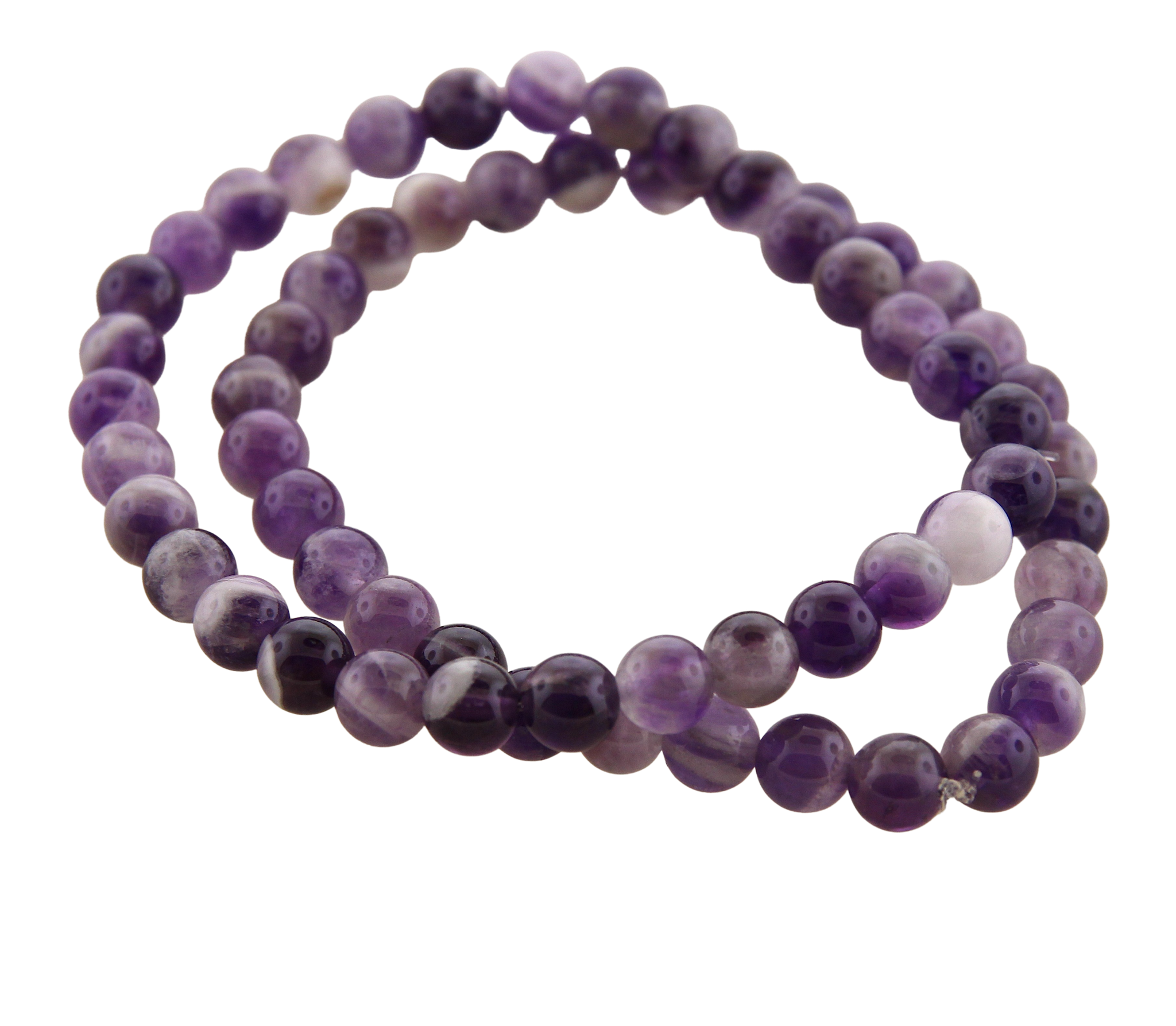 Stretch Bracelet -Chevron Amethyst 6mm