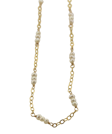 Lexi-Freshwater Pearls on Gold-filled Chain