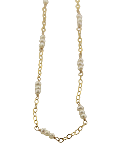 Lexi-Freshwater Pearls on Gold-filled Chain