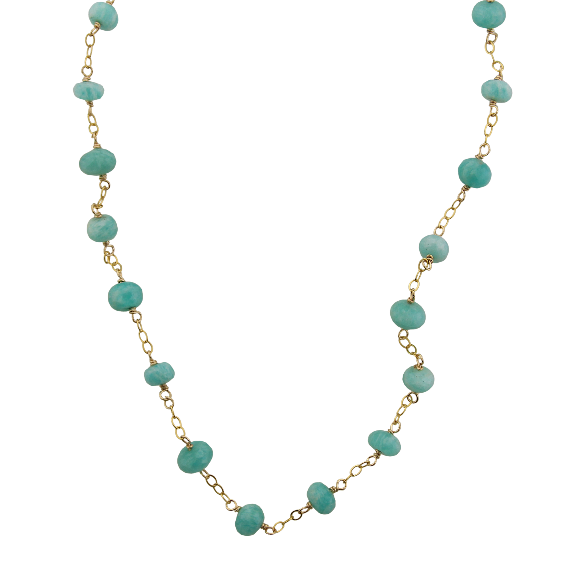 Capri - Amazonite Beaded Chain Necklace