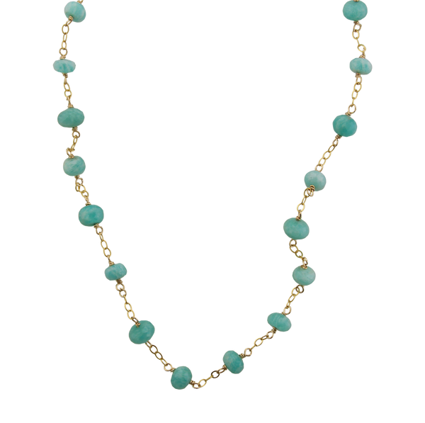 Capri - Amazonite Beaded Chain Necklace